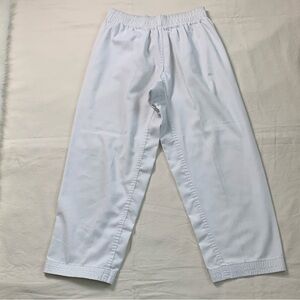 TAEKWONDO Kids White Joggers Uniform Medium  UNISEX